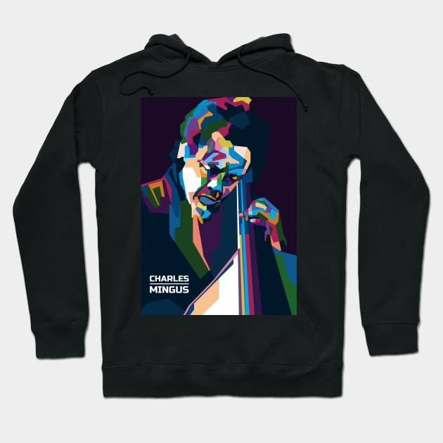 Popart Charles Mingus in WPAP Hoodie by smd90